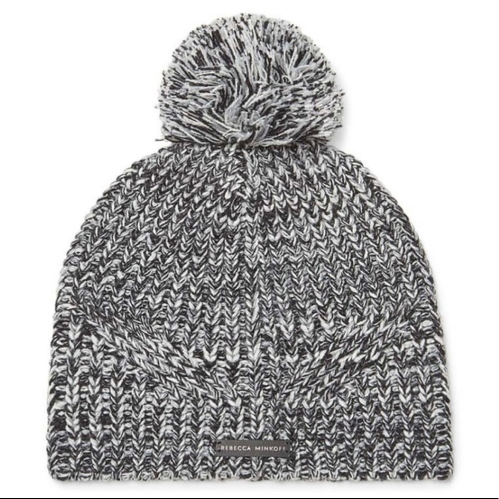 Rebecca Minkoff Marbled Beanie and Arm Warmer Set
